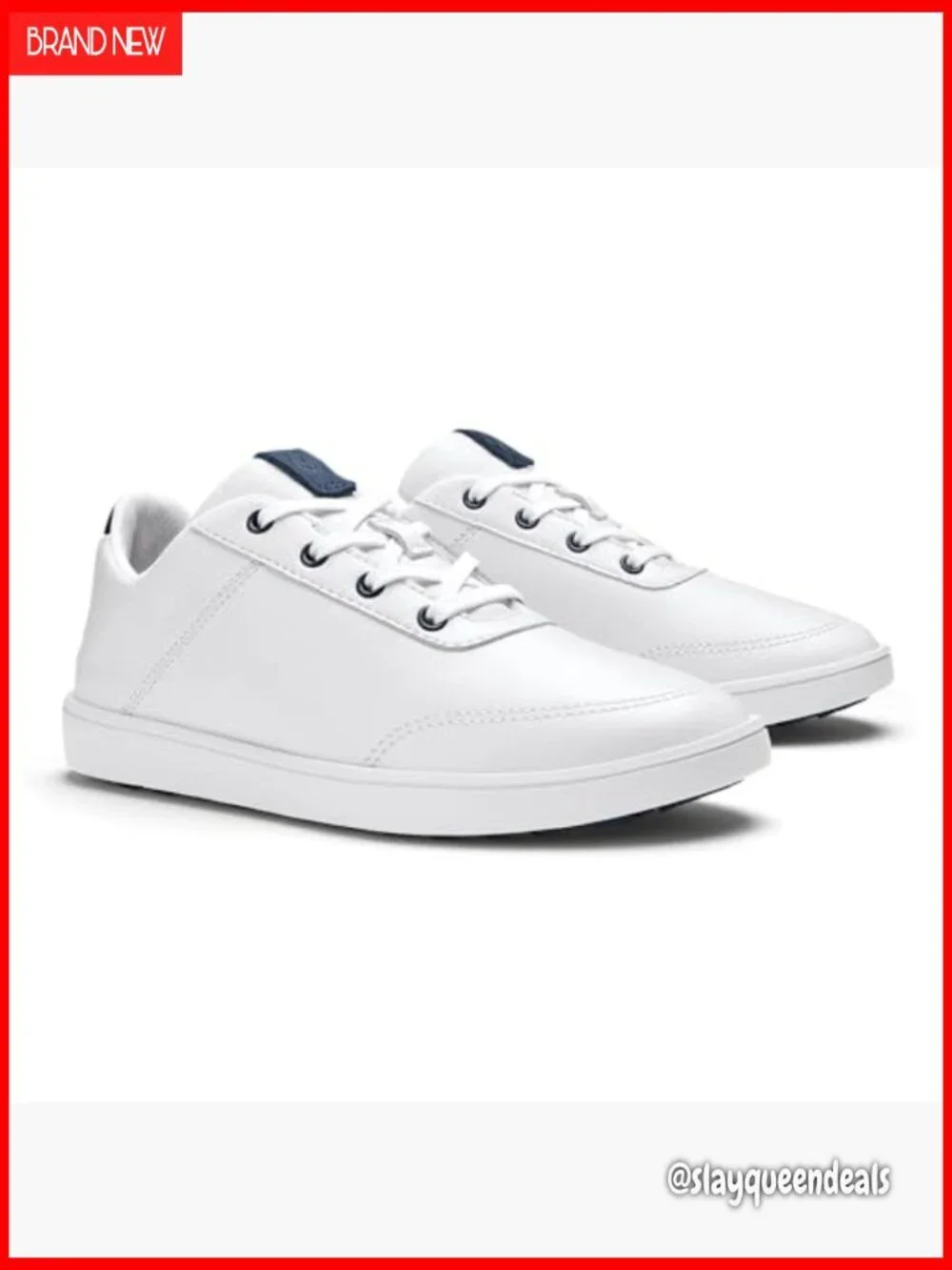 Waterproof Leather Golf Shoes, Athletic Lace-Up Design, Drop-in Heel